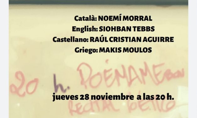 #PoémameBcn, Festival poético: noviembre 2019